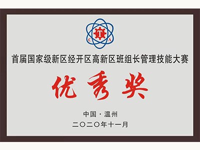 首屆國家級(jí)新經(jīng)高班組長管理技能大賽優(yōu)秀獎(jiǎng)（2020.11)